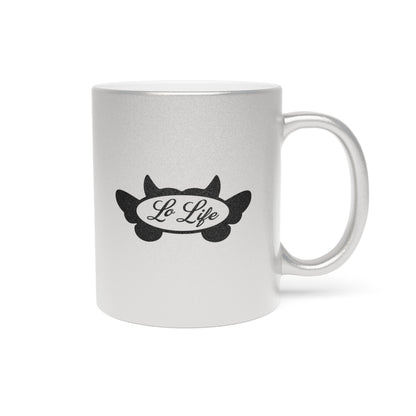 Lo Life Devil/Angel Logo Merch - Silver Metallic Mug