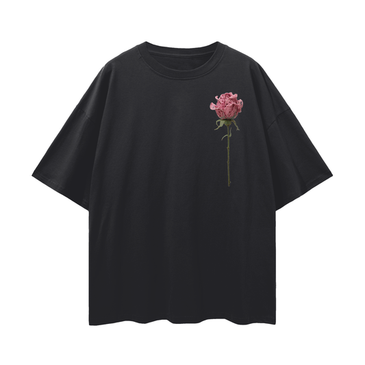 Lace Long Stem Rose - Digital Print Unisex T-Shirt