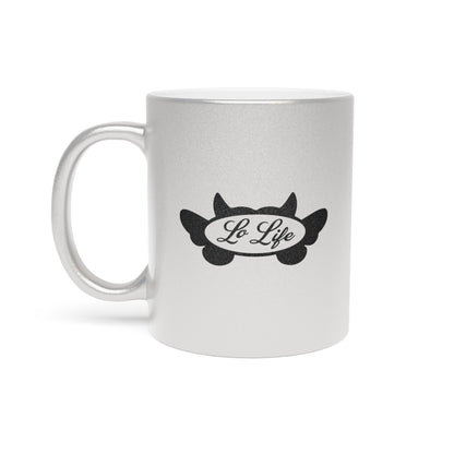 Lo Life Devil/Angel Logo Merch - Silver Metallic Mug