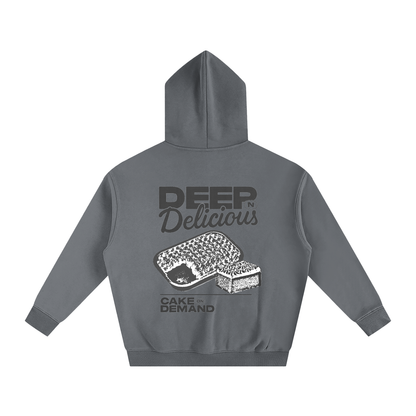 Deep n' Delicious Cake - Digital Print Oversize Fleeced Hoodie