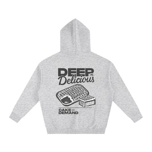 Deep n' Delicious Cake - Digital Print Oversize Fleeced Hoodie