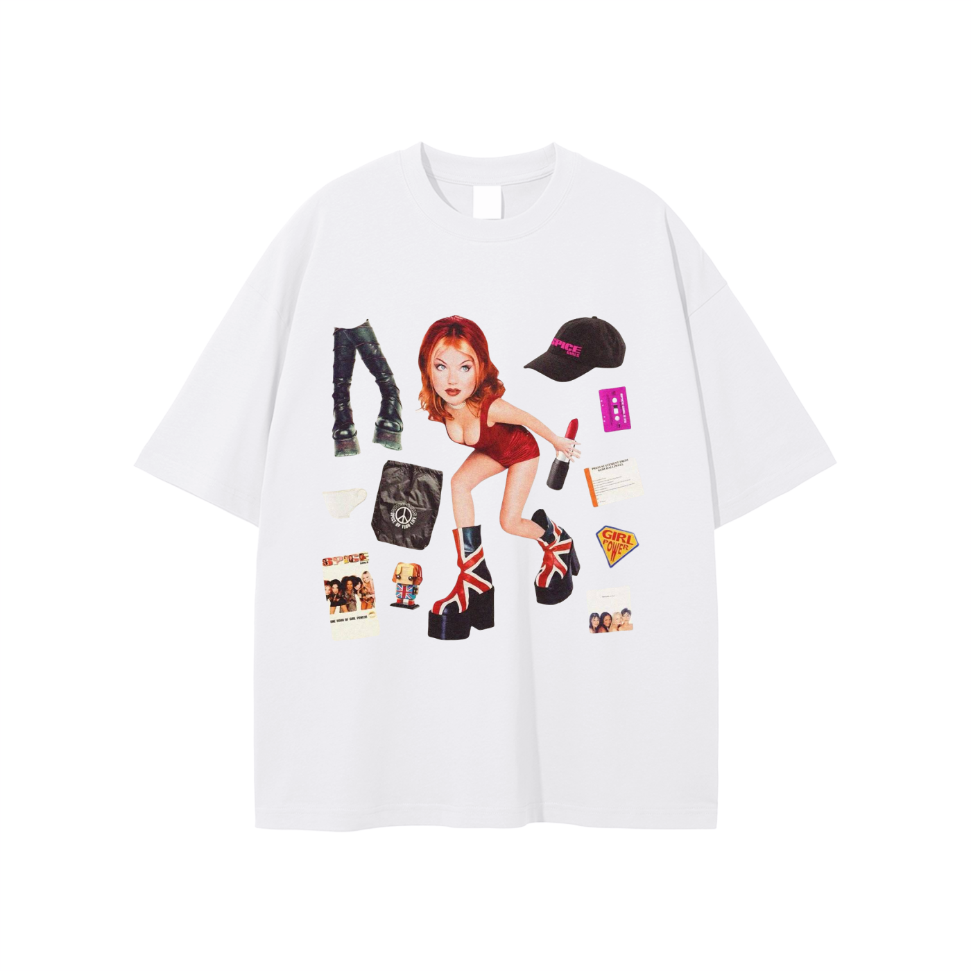 Ginger Spice Icon Collage - Digital Print Unisex T-shirt