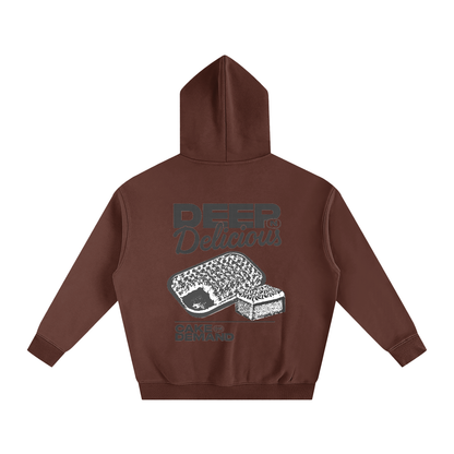Deep n' Delicious Cake - Digital Print Oversize Fleeced Hoodie
