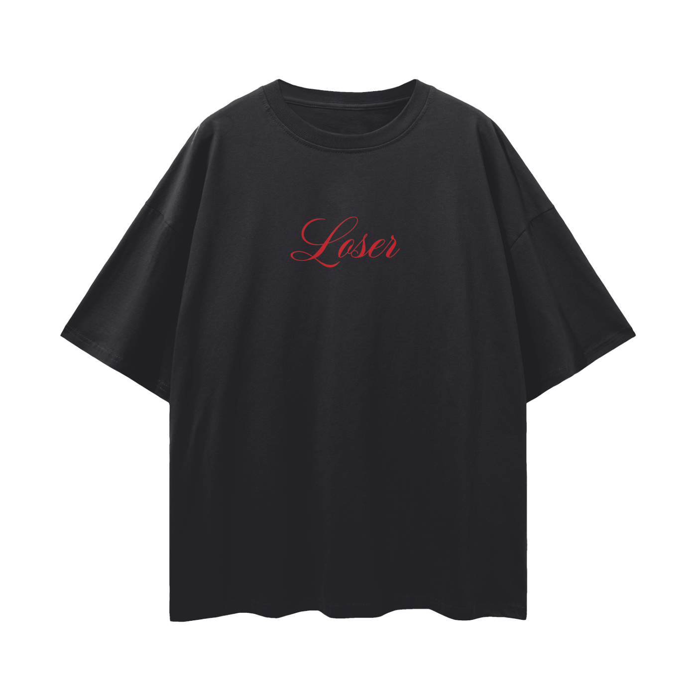 Minimal "Loser" Script - Digital Print Unisex T Shirt