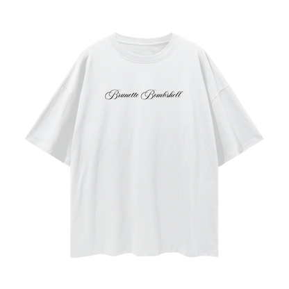Brunette Bombshell Script - Digital Print Unisex T Shirt