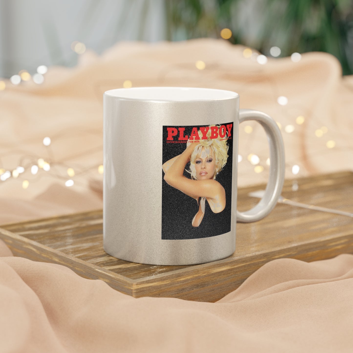 Pamela Playboy 90's Retro Cover - Metallic Mug