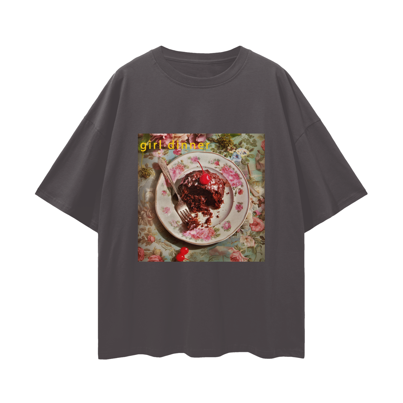 Girl Dinner Cake Still Life - Digital Print Unisex T-Shirt