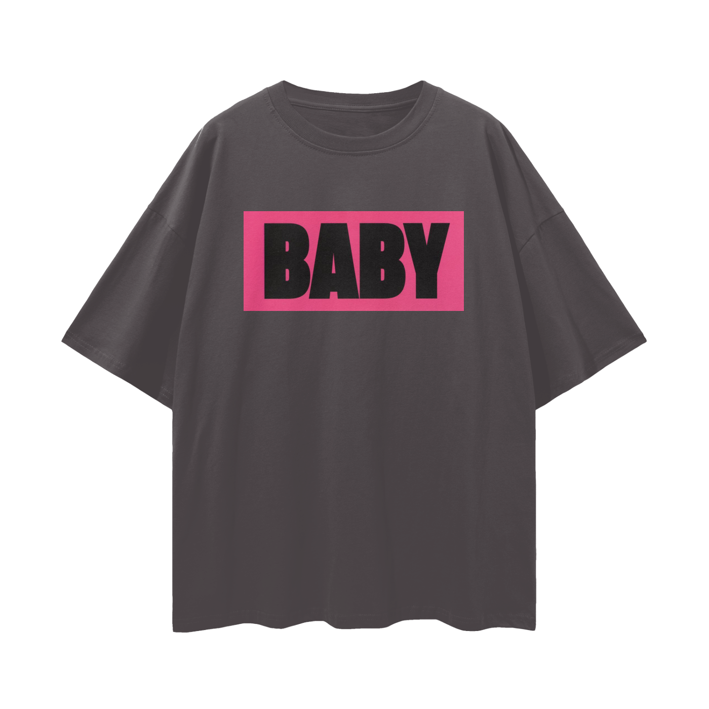 Hot Pink BABY Poster-Style Graphic - Digital Print Oversized T Shirt
