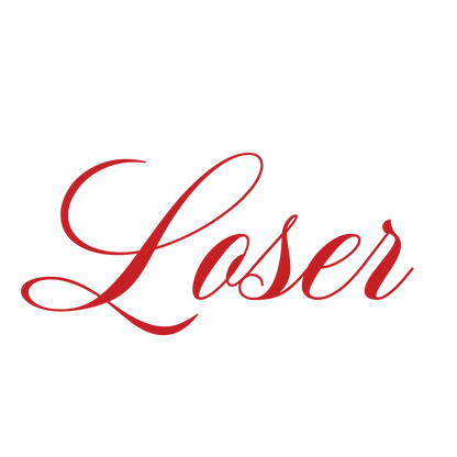 Minimal "Loser" Script - Digital Print Unisex T Shirt