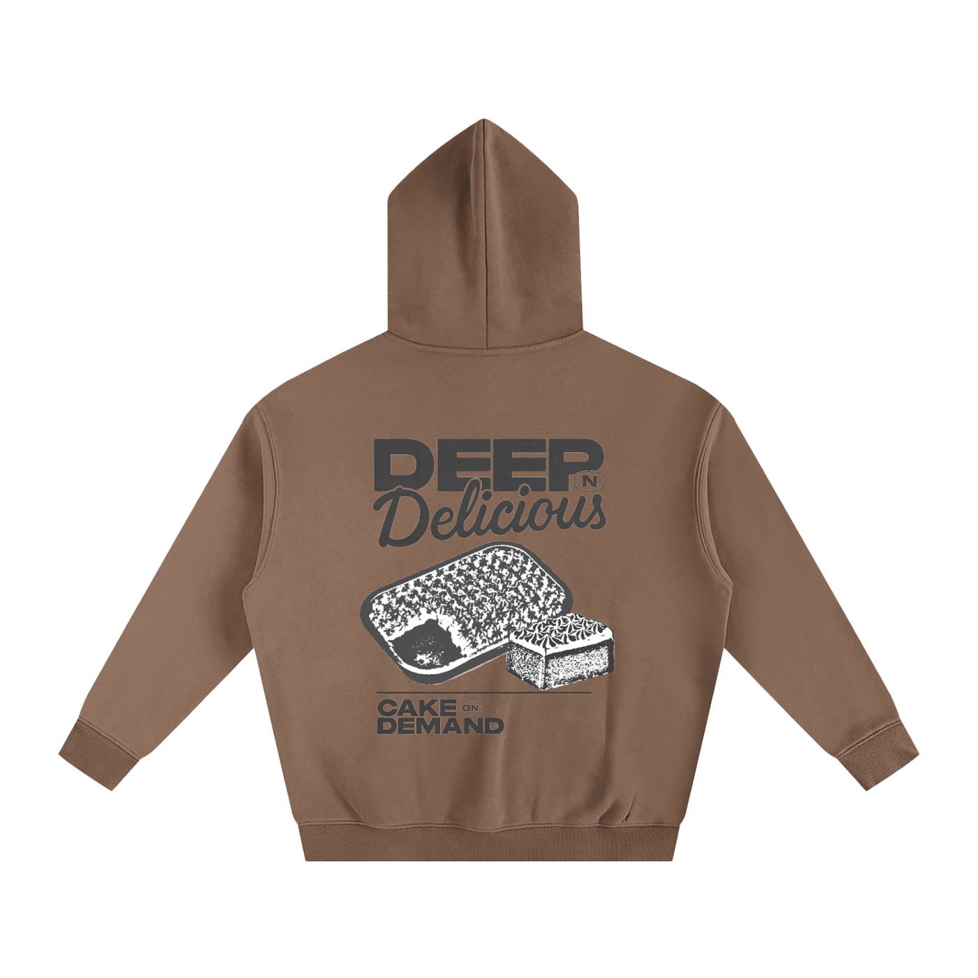 Deep n' Delicious Cake - Digital Print Oversize Fleeced Hoodie