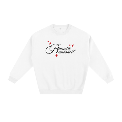 Brunette Bombshell - Digital Print High Quality Fleece Sweatshirt