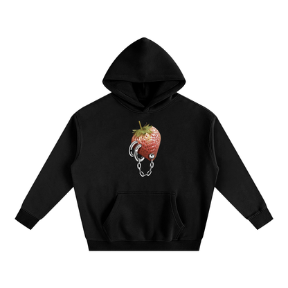 Pierced Strawberry - Digital Print Oversized Hoodie