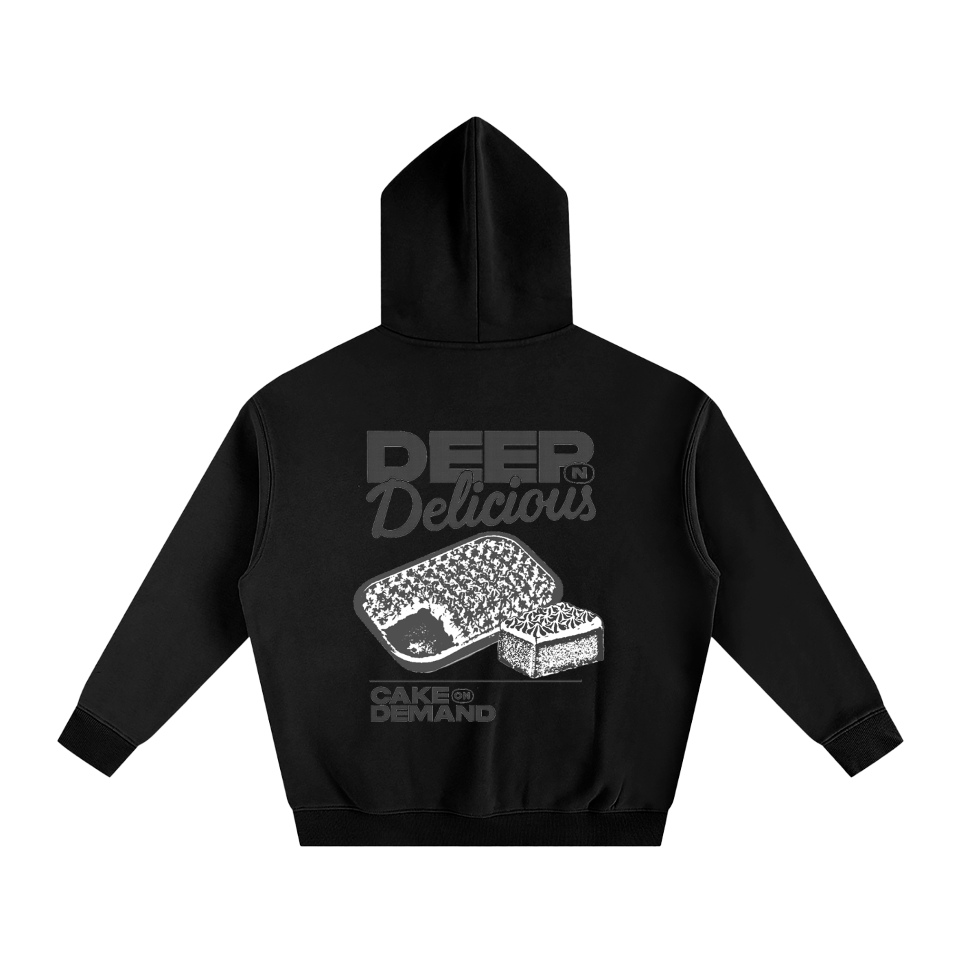 Deep n' Delicious Cake - Digital Print Oversize Fleeced Hoodie