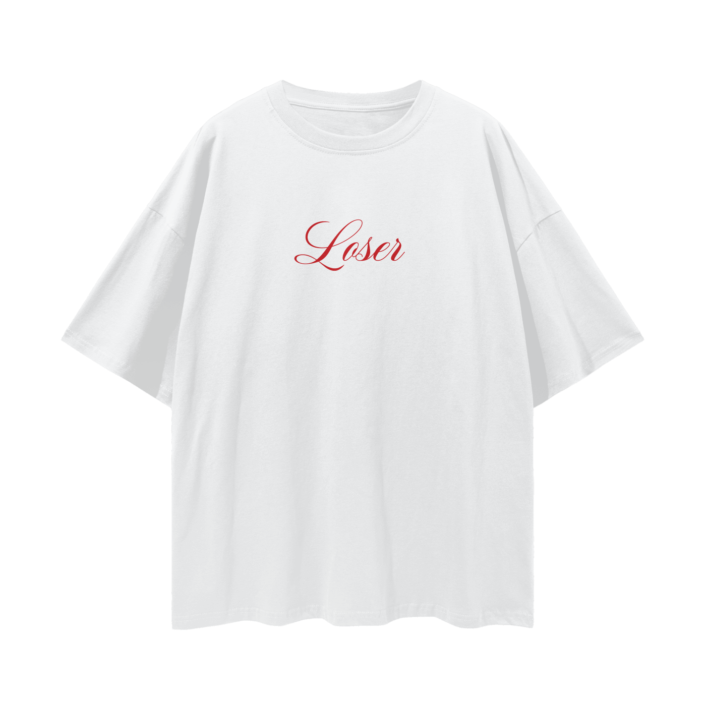 Minimal "Loser" Script - Digital Print Unisex T Shirt