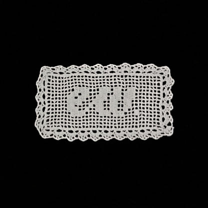 Lace 'EW' Mug – Vintage Crochet Graphic Mug